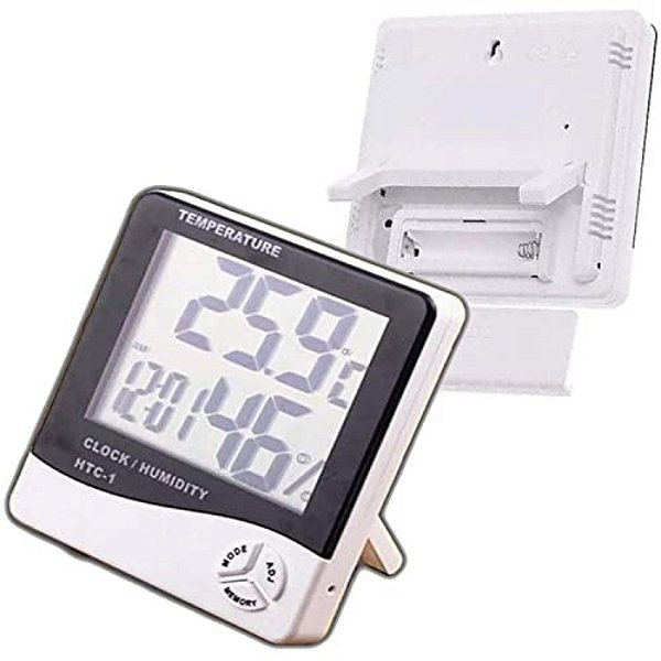 RELOGIO MONITOR TEMPERATURA E UMIDADE TERMO-HIGROMETRO DIGITAL TOMATE PD-003