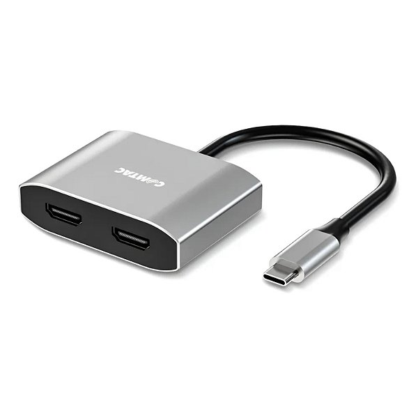 ADAPTADOR CONVERSOR TIPO C PARA 2 HDMI FEMEA EXTENDE 2 TELAS SIMULTANEAS  COMTAC 9483