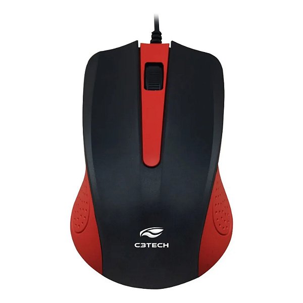 MOUSE USB C3 TECH PRETO/VERMELHO MS20RD