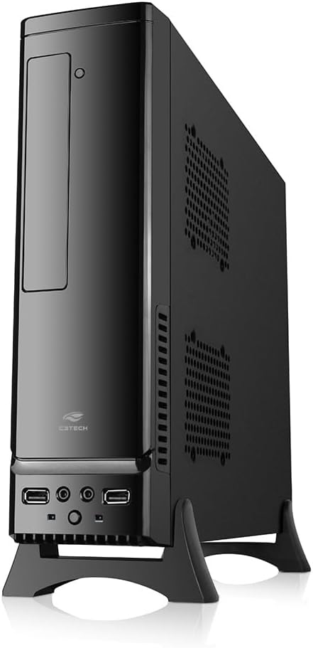 GABINETE C3 TECH DESKTOP DT-100V2BK   SLIM