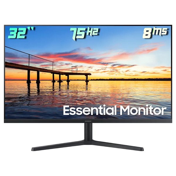 MONITOR SAMSUNG 32" FHD 75 HZ FREESYNC HDMI DP PRETO S3