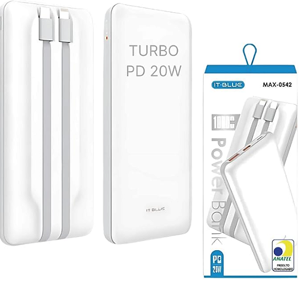 POWER BANK IT BLUE 10000 MAH - MAX-0542