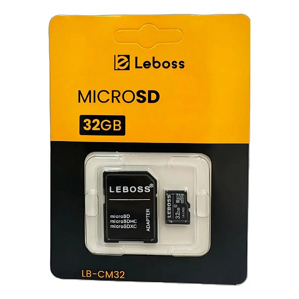 CARTAO DE MEMORIA MICRO SD 32GB LEBOSS CLASSE 10