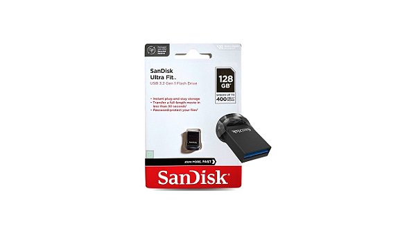 PEN DRIVE 128GB NANO  SANDISK FIT ULTRA USB 3.2 400MB/S