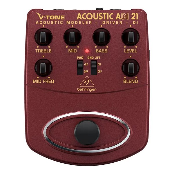 PEDAL PARA VIOLÃO V-TONE ACOUSTIC DRIVER DI ADI21 BEHRINGER