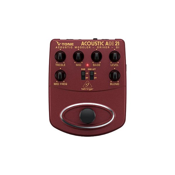 PEDAL BEHRINGER PARA VIOLÃO V-TONE ACOUSTIC DRIVER DI ADI21