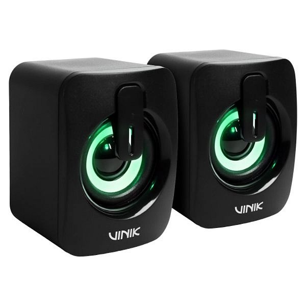 CAIXA DE SOM GAMER VINIK GALAXY 6W 2.0 LED RAINBOW VSPKG6WGL