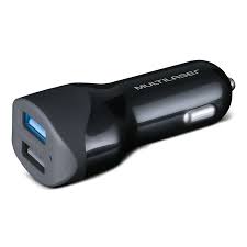 CARREGADOR VEICULAR USB DUPLO MULTILASER CB114 TURBO ULTRA RAPIDO SMART-IC