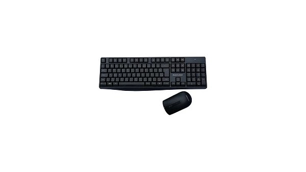 KIT TECLADO E MOUSE MULTILASER SEM FIO USB TC270 PRETO