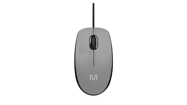MOUSE USB MULTILASER MF400  SLIM SILENCIOSO CINZA / PRETO  MO387
