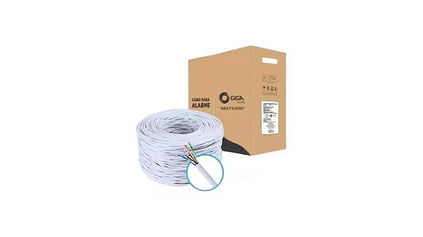 CABO DE REDE CAT5 CFTV  BRANCO MULTILASER METRO