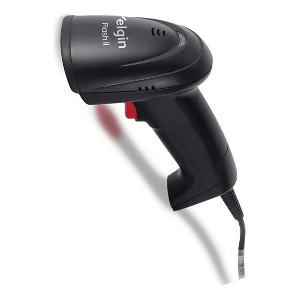 LEITOR CODIGO  BARRAS ELGIN FLASH 2, 1D, PRETO, USB COM FIO