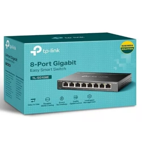 SWITCH 8 PORTAS GIGABIT 10/100/1000 TP-LINK METAL TL-SG108E