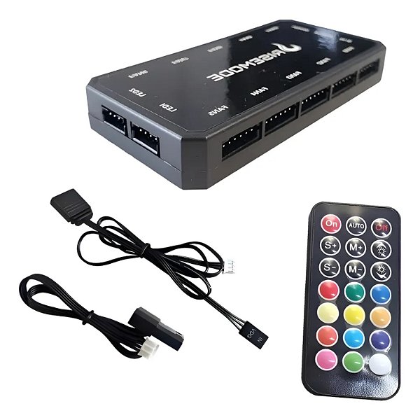CONTROLADORA GAMER RISE MODE ARGB 6 PINOS  C/CONTROLE  REMOTO RM-CON-01-5V