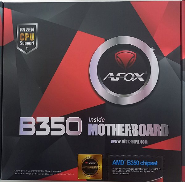PLACA MAE AM4 AFOX B350 MOTHERBOARD B350D4-MA-V2 AM4DDR4 HDMI/VGA