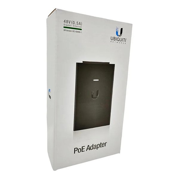 FONTE POE COMPACTA 48V 24W G BR  24W 0.5A  BIVOLT UBIQUITI  PRETA