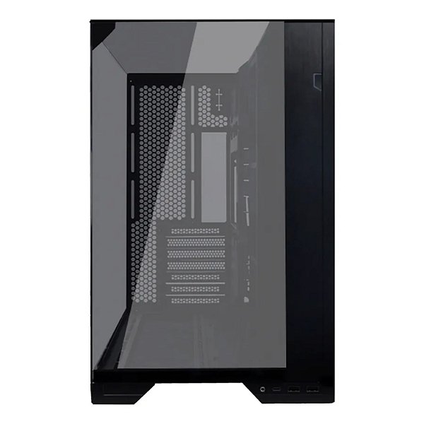 GABINETE GAMER LIAN LI O11 VISION COMPACT E-ATX LATERAL EM VIDRO TEMPERADO SEM FANS PRETO  O11VPX-M BLACK