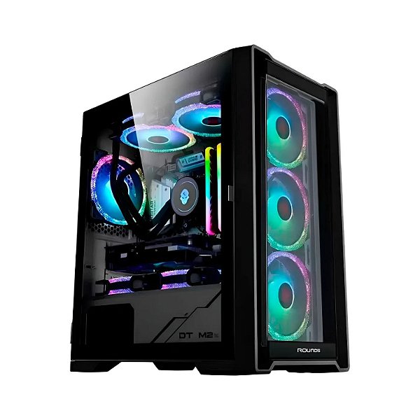 GABINETE GAMER R5 ASTRA PRETO  ROUND5