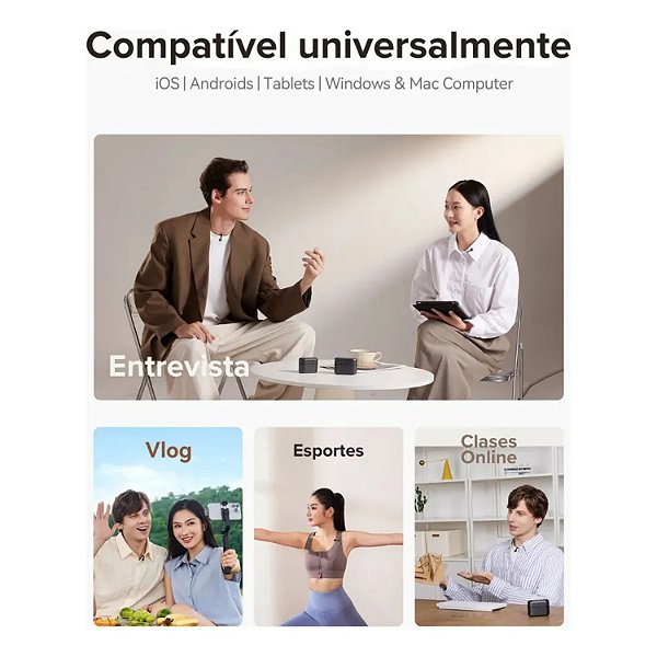 MICROFONE WIRELESS HOLLYLAND LARK M2S WIRELESS LAVALIER MINI  TIPO C