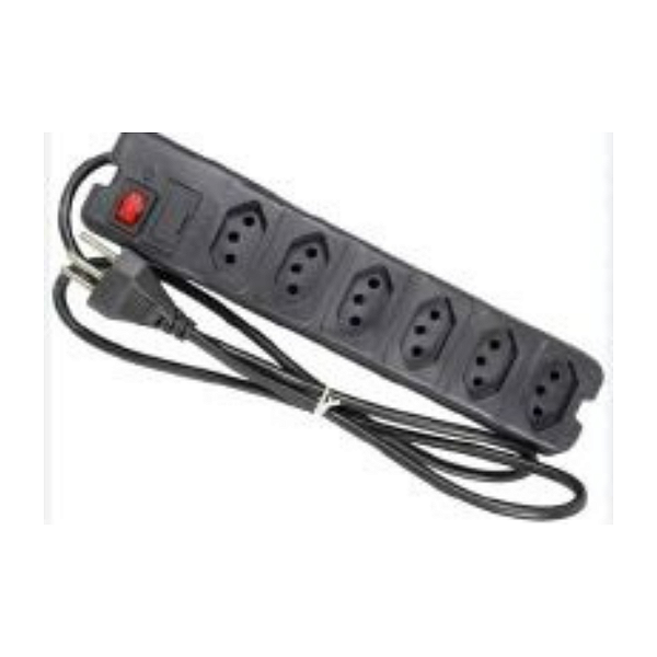 FILTRO DE LINHA 6 TOMADAS 10A 2M PRETO DXR