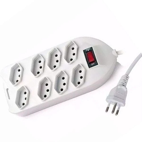FILTRO DE LINHA 8 TOMADAS INTELBRAS EPE 1008 BRANCO