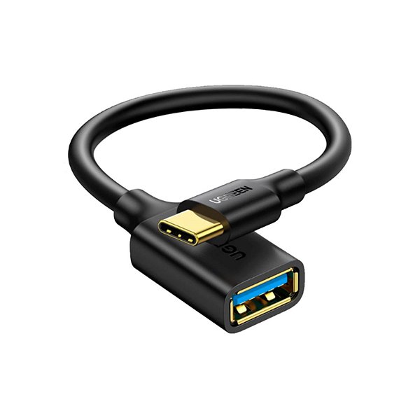 ADAPTADOR USB OTG UGREEN USB-C MACHO DE 5GBPS PARA USB-A FEMEA US154
