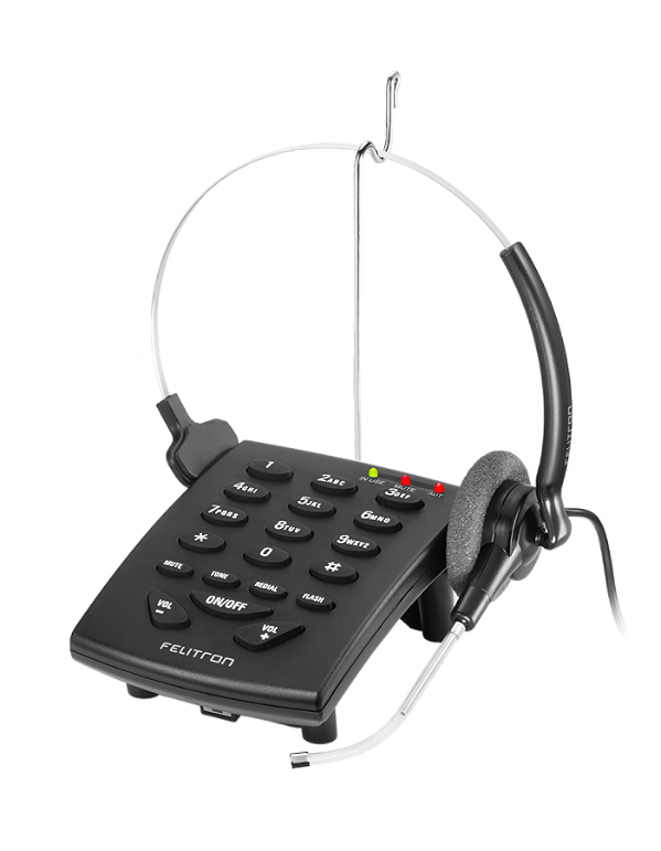 TELEFONE HEADSET ANALOGICO FELITRON VOICE GUIDE S8010VG UNILATERAL RJ9