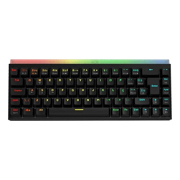 TECLADO MECANICO PCYES SHIYAN BLACK VULCAN  RGB  SWITCH BLUE TPSHB VBL