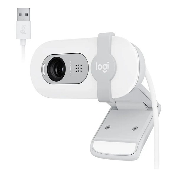 WEBCAM LOGITECH BRIO 100 FULL HD BRANCO