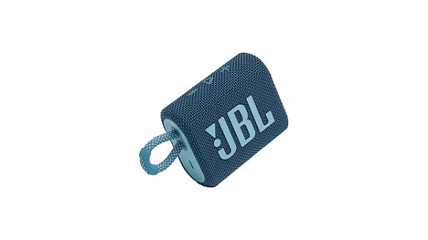 CAIXA DE SOM JBL 4.2W GO3 BLUETOOTH/AUX AZUL COM BATERIA