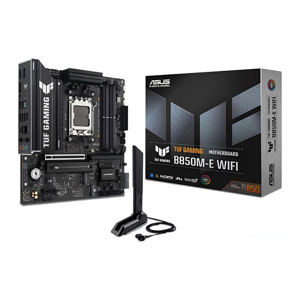 PLACA MÃE ASUS TUF GAMING B850M-E WIFI (AM5/4XDDR5/HDMI/2XDISPLAYPORT/M.2/USB 3.2)
