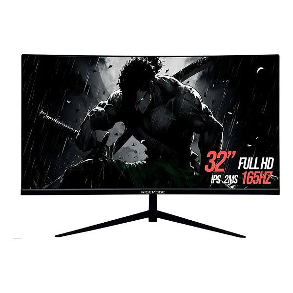 MONITOR GAMER CURVO RISE MODE ELITE 32" FHD 165HZ VA DISPLAYPORT HDMI RGB PRETO RM-MOG-32C165FH-B