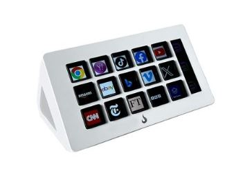 MESA CONTROLADORA RISE MODE STREAMING VISION 01 15 TECLAS LCD USB BRANCA