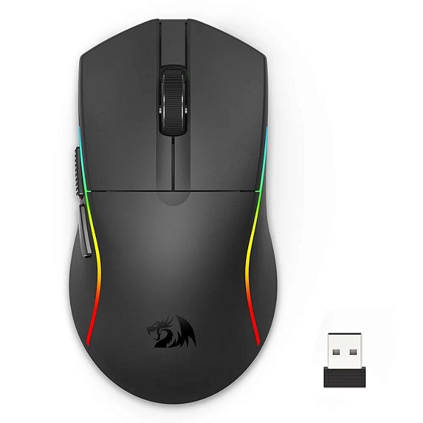 MOUSE GAMER SEM FIO REDRAGON DEICIDE PRO RGB WIRELESS PRETO M816 PRO