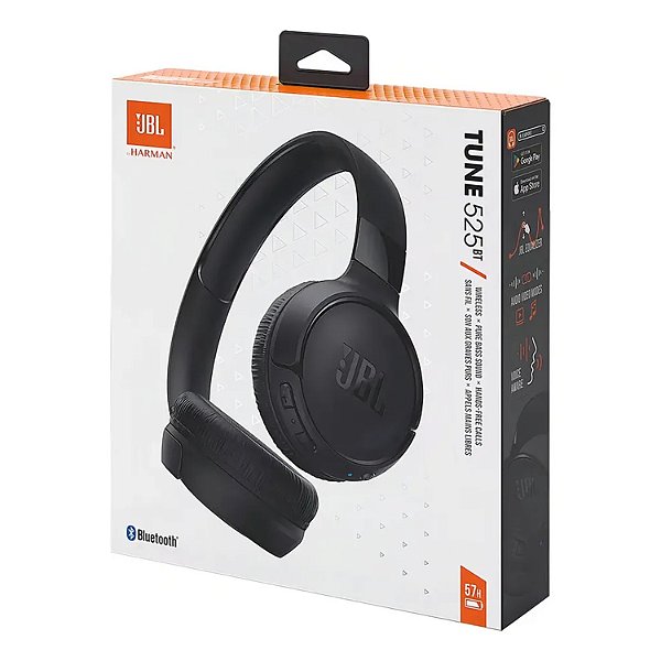 FONE DE OUVIDO BLUETOOTH JBL TUNE 525 BT PRETO