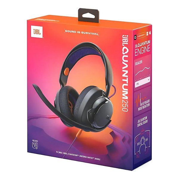 FONE DE OUVIDO HEADSET JBL QUANTUM 250 PRETO