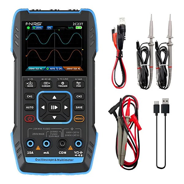 MINI OSCILOSCOPIO DIGITAL FNIRSI 2C23T PORTATIL