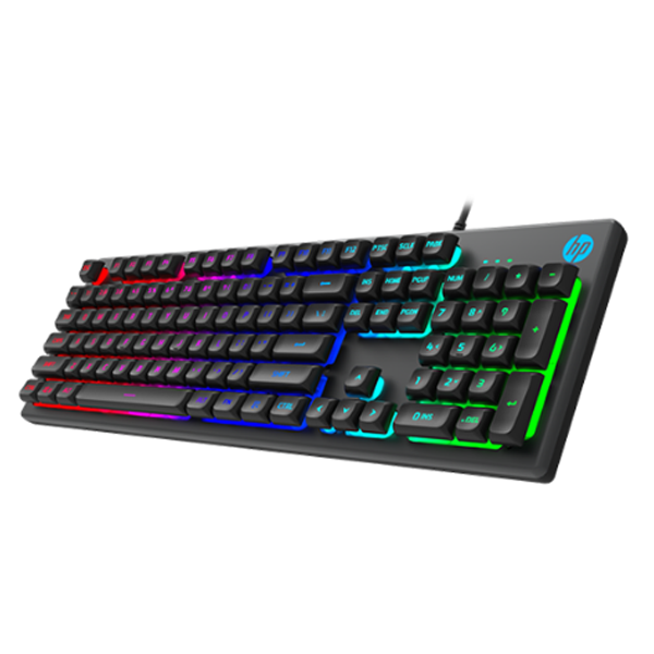 TECLADO USB GAMER PRETO HP K500F RGB