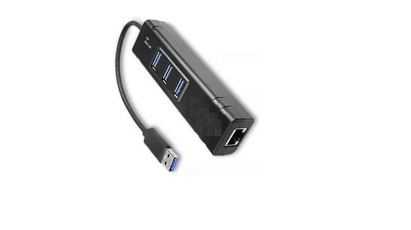 HUB USB 3.0 3 PORTAS COM ENTRADA RJ45 GIGABIT LT-1169