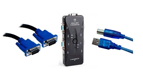 SWITCH KVM USB 4 PORTAS VGA S/ CABOS KVM41UA