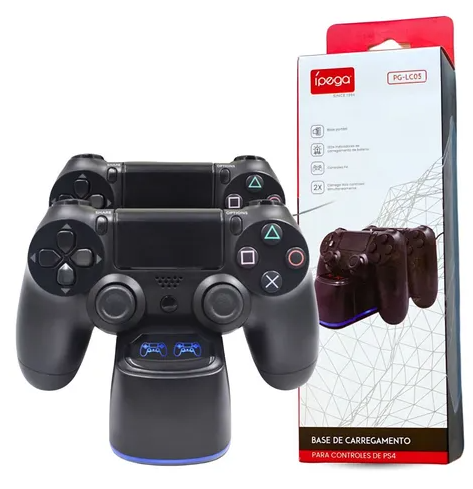 BASE DE CARREGAMENTO PARA 2 CONTROLES PS4 PG-LC05
