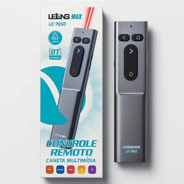 APRESENTADOR DE SLIDES COM LASER BLUETOOTH  LELONG LE-7650