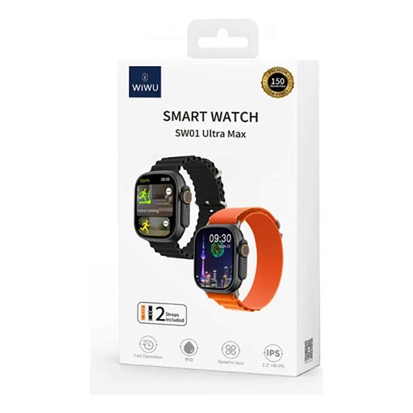 RELOGIO SMARTWATCH WIWU SW01 ULTRA MAX PRETO