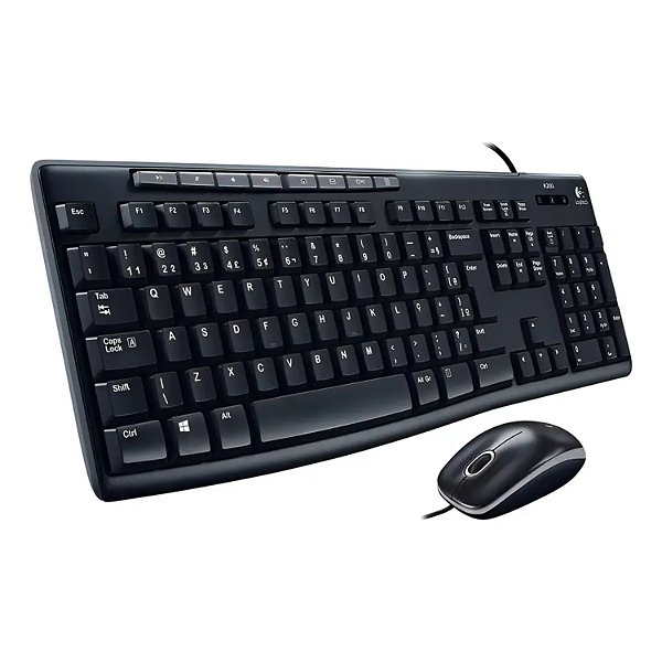 KIT TECLADO E MOUSE USB SEM FIO LOGITECH MK200