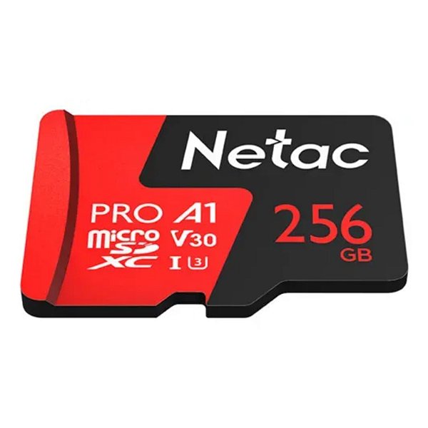 CARTAO DE MEMORIA MICRO SD NETAC 256GB P500 EXTREME PRO