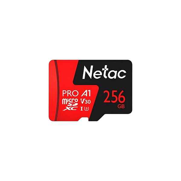 CARTAO DE MEMORIA MICRO SD NETAC 256GB P500 EXTREME PRO