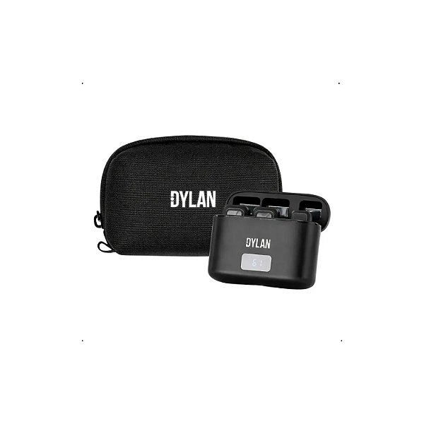MICROFONE DE LAPELA SEM FIO DYLAN TM-2 TIPO C E LIGHTNING IPHONE DUPLO