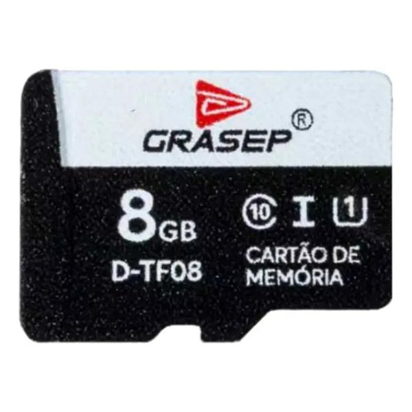 CARTAO DE MEMORIA MICRO SD 8GB COM ADAPTADOR SD GRASEP