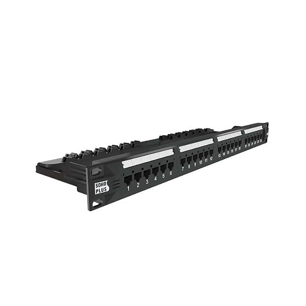 PATCH PANEL SOHO PLUS CAT 5E 24 PORTAS RJ-11 RJ-45