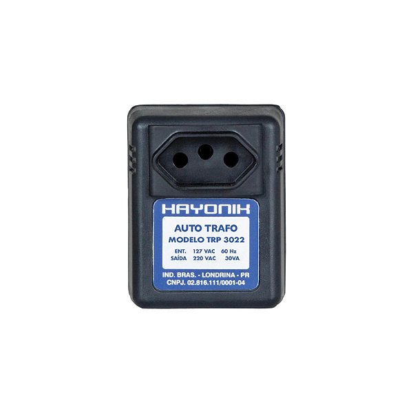 AUTOTRAFO DE PAREDE HAYONIK TRP3022 E-127 S-220 30VA TRANSFORMADOR DE TENSAO